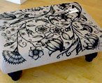 flower garden design footstool