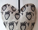 strawberry linen door heart