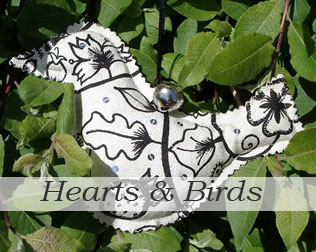 hearts and birds