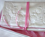 stamped silk jewellery pouch